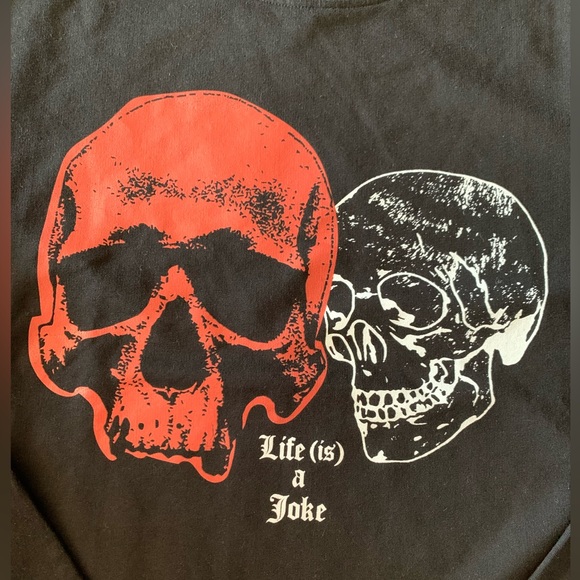 NWT Life Is A Joke by Eleven Paris 100% cotton logo sweatshirt black unisex M - Picture 8 of 8